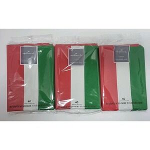 Lot of 3 Packages Hallmark Tissue Paper Green White‎ Red 120 sheets Total